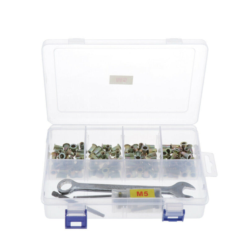Hand Riveter  Nutsert Tool Kit - 100pcs M5 Nuts , Hex Wrench