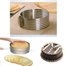 Adjustable Round Stainless Steel DIY Mousse Cake Ring Mold Layer Slicer Cutter