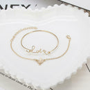 4pcs/set Fashion Women Bangle Triangle Love Twist Cactus Bracelet Jewelry
