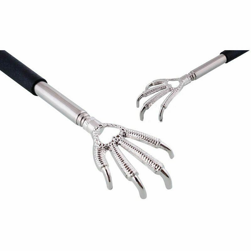 Handy Eagle Claw Telescopic Extendable Stainless Steel BackScratcher V3Y4
