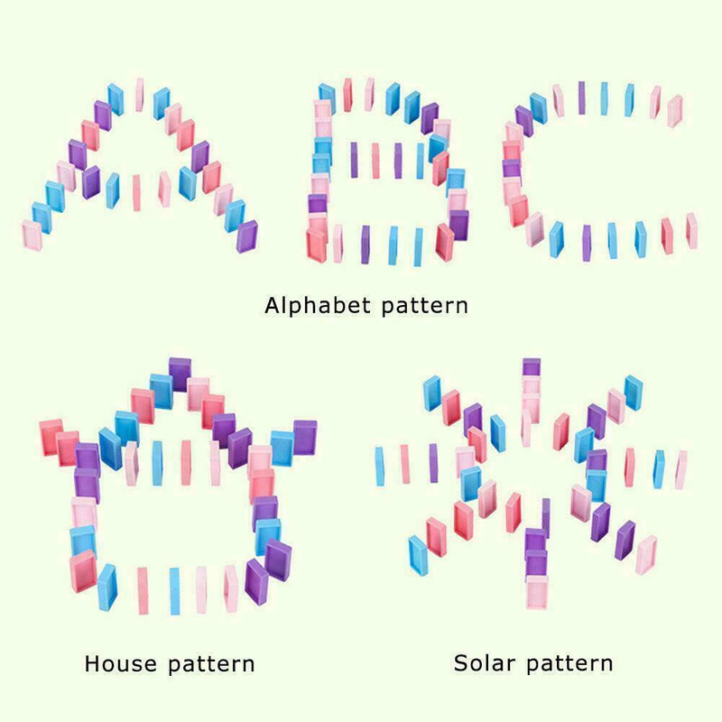 Automatic Laying Domino Brick Train Car Set Plastic Blocks Toys Dominoes Ga P9H1