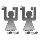 2pcs Cartoon Humanoid Shape Hook Door Back Metal Storage Rack for Kitchen