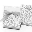 100Pcs Wedding Favour Candy Boxes Bags with Ribbon Sweet Cake Gift Party De K9L9