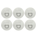6pcs D- Patch PVC Round  Pad For Inflatable Raft Dinghy Surfboard WHITE