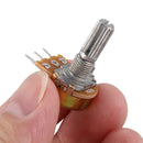 One Linear Type 3 Terminals Rotary Taper Potentiometer 20K Ohm 5 Pcs Q8T5