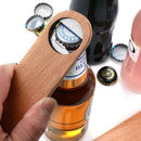 Hotel Flat Board Speed Bottle Opener Home Beer Cap Wooden Cover Stainless SSEAU