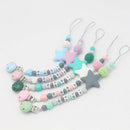 Baby Pacifier Clip Chain Cute Five Star Silicone Beads Teething Pacifier Cl V1K7