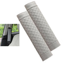 2pcs Stylish Driving Car PU Safety Seat Belt Pads Cover Protector gray