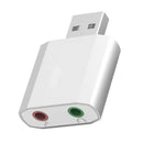External Stereo Audio Sound Card Usb To 3.5Mm Jack Aux Headset Adapter Repl Y2V9