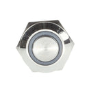 Angel Eye Blue LED Light 3V 12mm Stainless Steel Momentary Push Button Swit