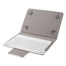 Wireless Bluetooth Keyboard for 9 10 inch TabletÃ‚Â PU Leather Case (White)