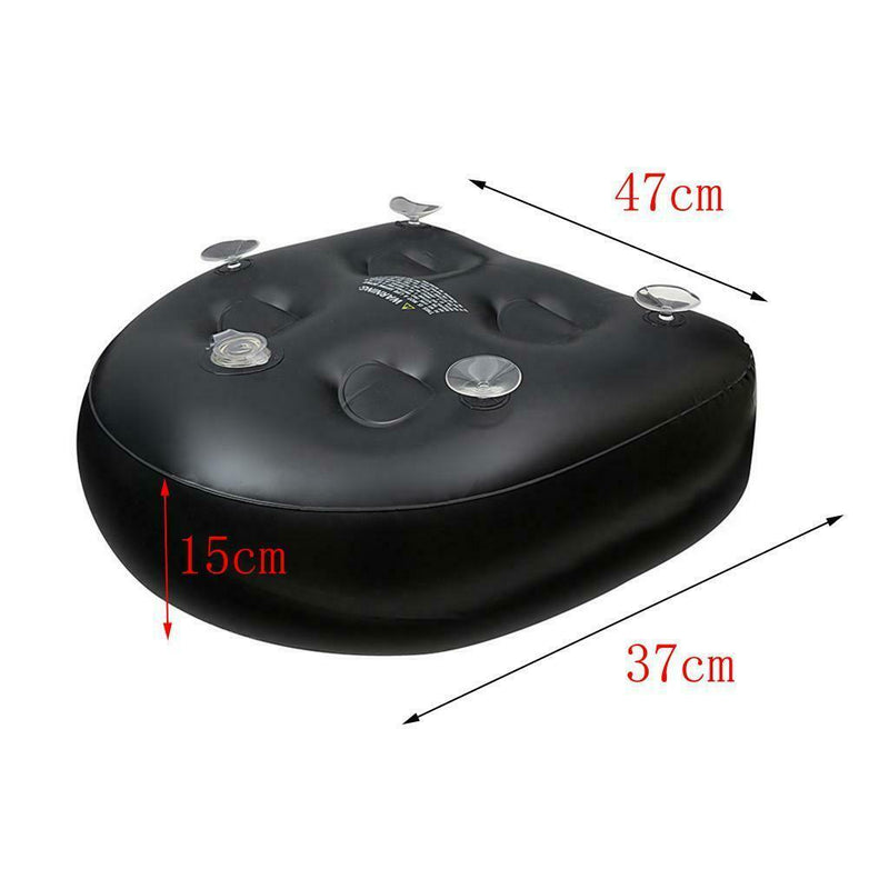 2 Pack Outdoor Spa Booster Seat Water Air Inflatable Hot Tub Cushion Black