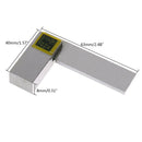63x40mm Angle Ruler Gauge 90 degree Grade 1 Stainless Steel Ruler Gauge Measurer