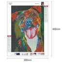 5D DIY Full Drill Square Diamond Painting Color Dog Cross Stitch Embroidery
