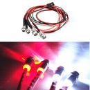 4x LED Headlight Taillight for 1/5 1/8 1/10 1/12 1/16 RC Car DIY Accessories