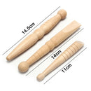 3PCS Wooden Foot Body Massage Stick Relieve Muscle Relaxing Tool Massager  Z