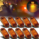 10Pcs Amber 2 Led Light Oval Clearance Trailer Car Truck Side Marker Tail L R9V3