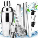 Stainless Steel Cocktail Shaker Bar Set Tools With Martini Mixer Double Mea