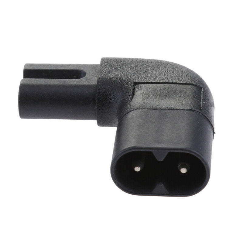 1 X IEC320 C7 To C8 Right Angle 90 Degree Angled AC Power Adapter Extension