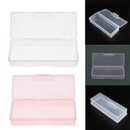 White Plastic Transparent Nail Tools Storage Box Nail Rhinestone Decoration