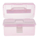 Pink Sewing Jewelry Painting Tools Box Home Storage Case Organizer w/Handle