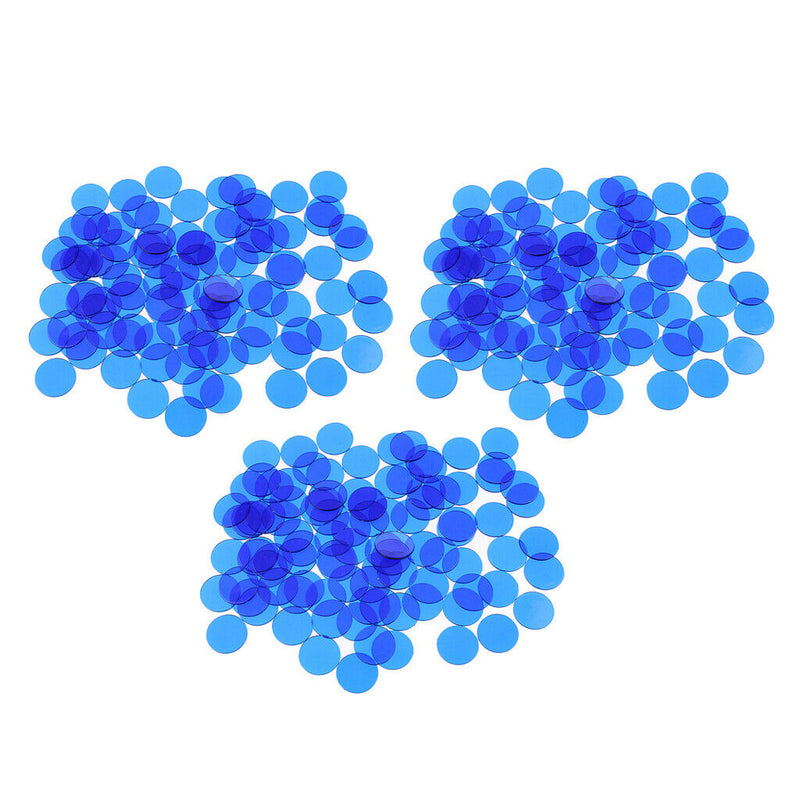 300 Pieces Professional Plastic Bingo Chips Transparent Counters Accessory
