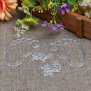 1 Set Metal Feet Circle Letters Embossing Cutting Dies Stencil