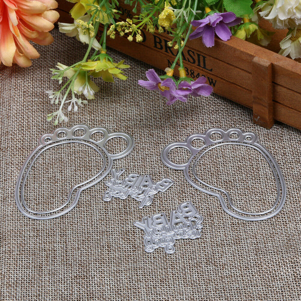 1 Set Metal Feet Circle Letters Embossing Cutting Dies Stencil #gib