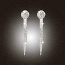 Fashion Women Long Tassel Leaves Crystal Ear Stud Drop Earrings Dangle Gift V6C1
