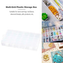 Multi-Slot Plastic Nail Storage Box Jewelry Beads Ring Earrings Case Holder