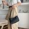 Pure Soft Leather Women Handbag Small Underarm Shoulder Totes Bag (Black)