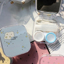 Lens Box Cartoon Cute Cat Portable Contact Storage Case Mirror Container HoSEAU
