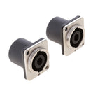 2 Pieces Speakon 4 Pin Female Jack Compatible Audio Speaker Cable Connector