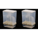 2 Pcs Bird Poultry Dispenser Automatic Transparent Plastic Food Container Parrot
