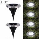4LED Solar Power Buried Light Under Ground Lamp Outdoor Path Way Garden Decking