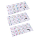 3 Pieces PVC Piano Keyboard Key Stickers Electronic Keyboard 61 Key Decals