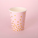 10pcs Dots Paper Plates Cups Birthday Wedding Bouquet Dinner Tableware Set