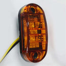 5PCS Amber 2 LED Light Oval Clearance Trailer Car Truck Side Marker Tail Lamp