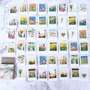 46Pcs Tulip Stationery Stickers Pack Posted Planner Scrapbooking Memo Stick BX