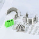 4 Packs Heavy Duty Stainless Steel Closet Rod End Supports Closet Pole Sock
