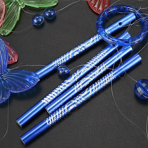 Wind chime sound tubes Butterfly Feng Shui windchimes House Decoration, Col