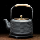 Round Shape Cast Iron Teapot Trivet Black Metal Teapot Hot Pan Holder 12cm
