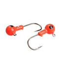 10Pcs Red Lead Round Jig Head Fishing Lures Bait Hook Fish Tackle 5g 35mm