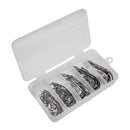 50x Carbon Steel Worm Bait Jig Centering Pin Spring   Hooks with Plastic Box