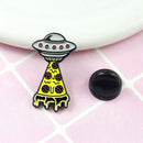 Creative Clothing Bags Alloy Badge Women Men Pizza Spaceship Drip Brooches A