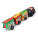 2pc Wind Up Steam Articulated Train Clockwork Tin ZigZag Express Collectible