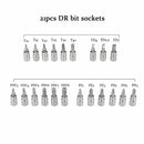 46pcs 1/4-Inch Socket Set Car Repair Tool Ratchet Torque Wrench Combo Tools