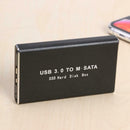 Mini SSD Hard Drive Enclosure USB 3.0 to mSATA External Hard Disk HDD Case