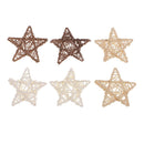 12x Assorted Star Christmas Rattan Wicker Balls for Home Wedding Party 7cm