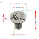 38mm 1.5'' Boat Deck Fuel Filler 316 Grade Stainless Steel Marine Yacht Hardware